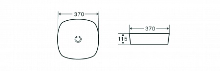 Раковина накладная Terminus Классик 370х370х115 Ростов-на-Дону - фото 3