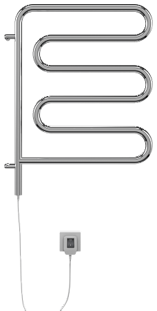 Электро 25 Ш-обр 450х570 поворотный Полотенцесушитель  TERMINUS Ростов-на-Дону - фото 2