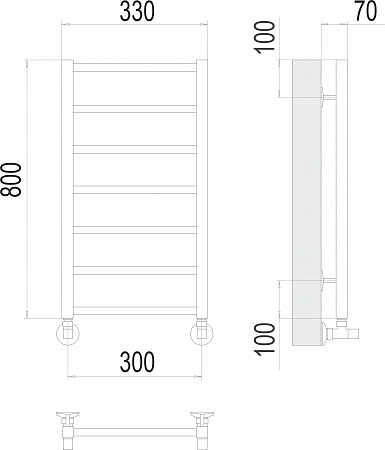 Контур П7 300х800 Полотенцесушитель  TERMINUS Ростов-на-Дону - фото 3