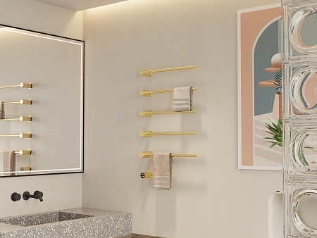 Аккорд П5 500х800 электро Полотенцесушитель TERMINUS Брашированное золото Ростов-на-Дону - фото 5