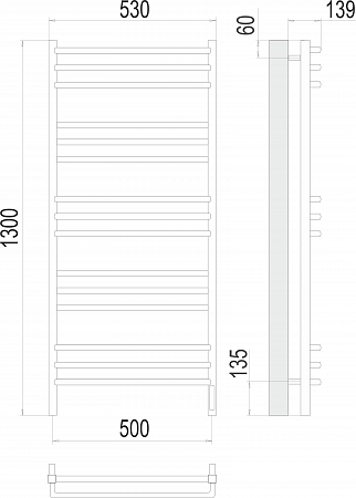 Соренто П15 500х1300 электро (sensor quick touch) Полотенцесушитель  TERMINUS Ростов-на-Дону - фото 3