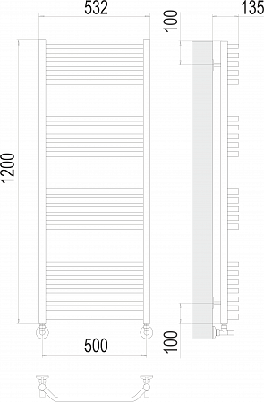 Виктория П22 500х1200 Полотенцесушитель  TERMINUS Ростов-на-Дону - фото 3