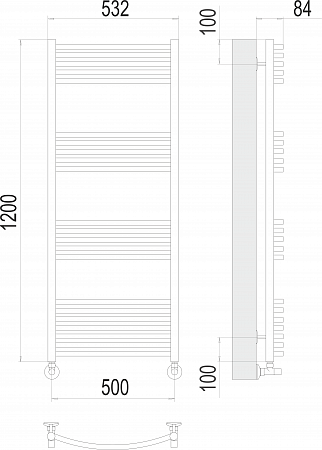 Классик П22 500х1200 Полотенцесушитель  TERMINUS Ростов-на-Дону - фото 3