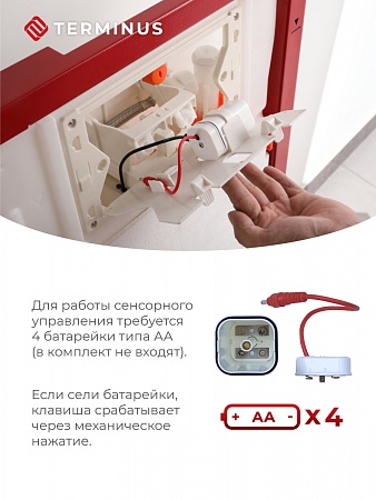 Сенсорная система инсталляции для подвесного унитаза 500х1125 (3 в 1) Terminus Ростов-на-Дону - фото 3