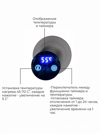 Аккорд П5 500х800 электро Полотенцесушитель TERMINUS Оружейная сталь Ростов-на-Дону - фото 4